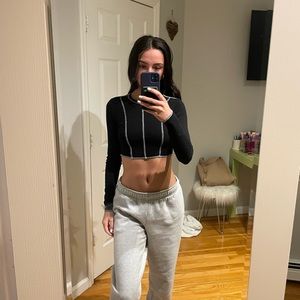 Garage Crop Top, Black and White, New with tags, Fitted, Size Medium